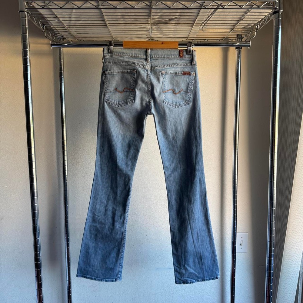 7 For All Mankind Bootcut Jeans Light Wash Low Rise Y2K Blue 30 U075182U-182U